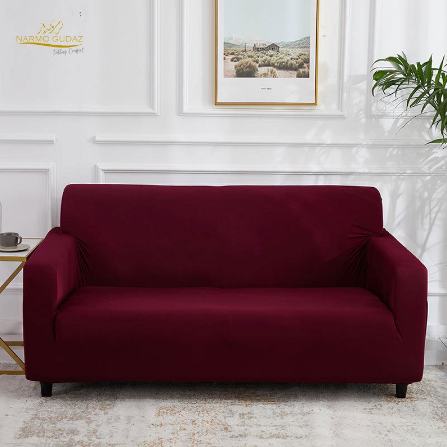 Maroon jersy Fitted Sofa Cover Set | Comfortable Couch Cover | 3 Seater | 2 Seater | 1 Seater | 5,6 & 7 Seater Sets | Narmo Gudaz	